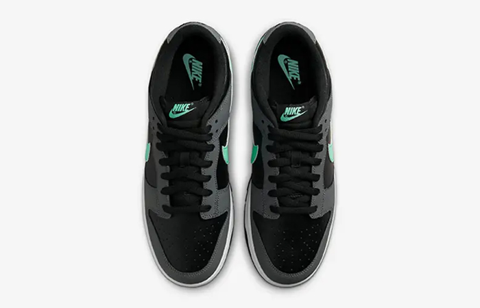Nike Dunk Low Grey Black Green Glow FB3359-001 up