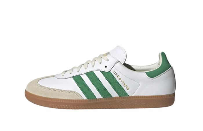 Sporty & Rich x adidas Samba OG White Green HQ6075 featured image