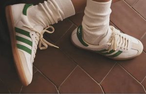 Sporty & Rich x adidas Samba OG White Green HQ6075 onfoot 01