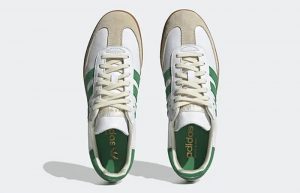 Sporty & Rich x adidas Samba OG White Green HQ6075 up