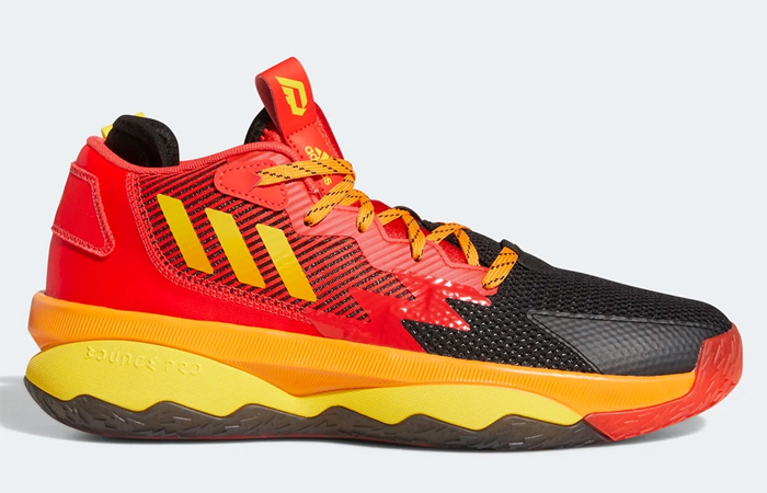 adidas Dame 8 Mr. Incredible Core Black Team Yellow HR1562 right