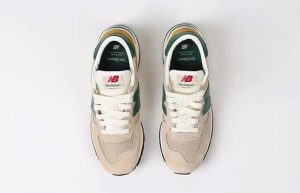 New Balance 990 Made in USA Beige Green M990TG1 up