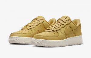 Nike Air Force 1 Low Gold Nubuck DR9503-700 front corner