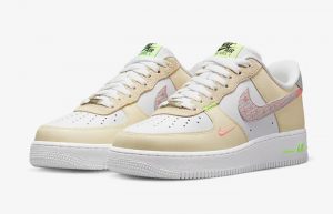 Nike Air Force 1 Low Just Stitch It Cream FB1852-111 front corner