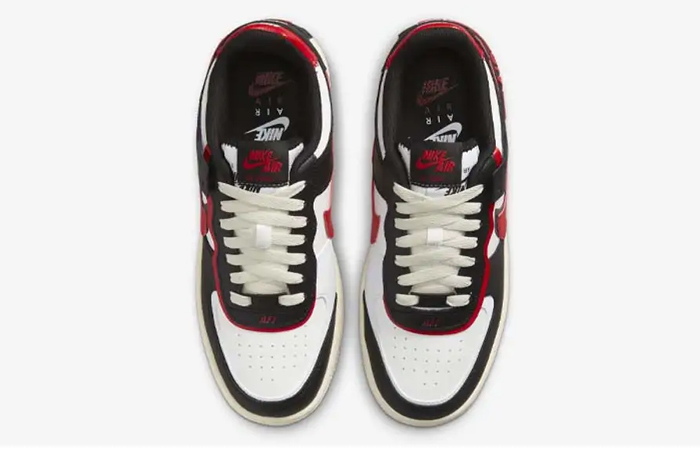 Nike Air Force 1 Shadow White Black Red DR7883-102 up