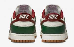 Nike Dunk Low White Green Team Red FB7160-161 back