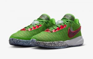 Nike LeBron 20 Christmas FJ4955-300 front corner