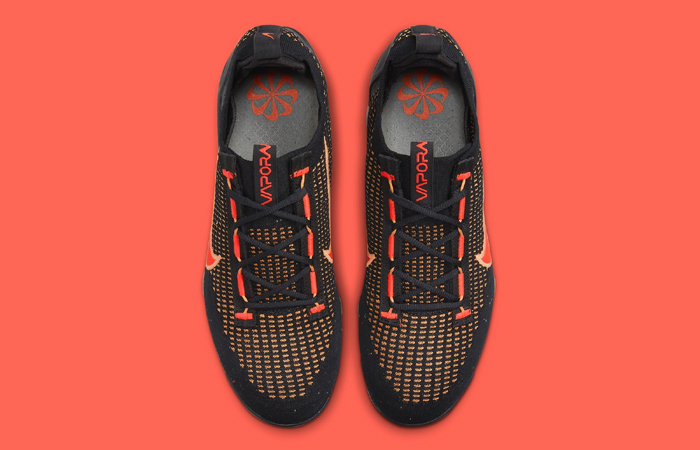 Nike Vapormax Flyknit 2021 Black Orange DQ3974-002 up