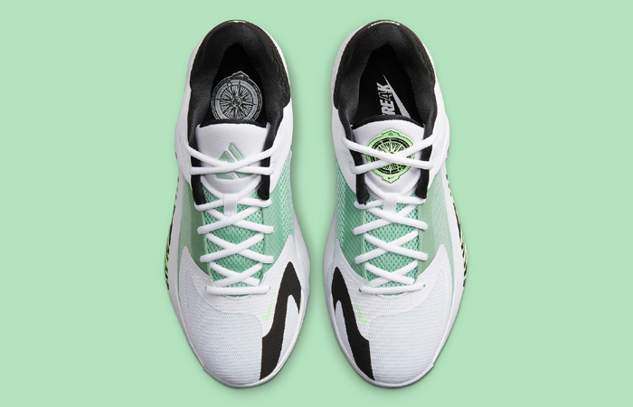 Nike Zoom Freak 4 White Black Barely Volt DJ6149-100 up