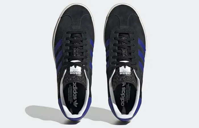 adidas Gazelle Bold Black Lucid Blue HQ4408 up