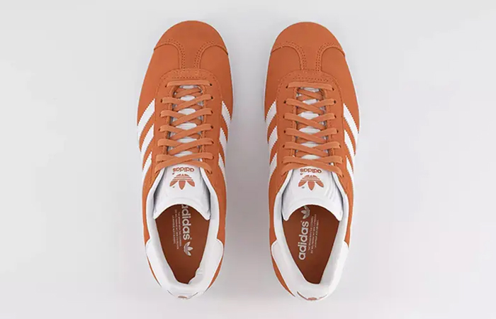 adidas Gazelle Solar Orange White HQ4411 up