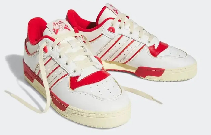adidas Rivalry Low White Red GZ2557 front corner