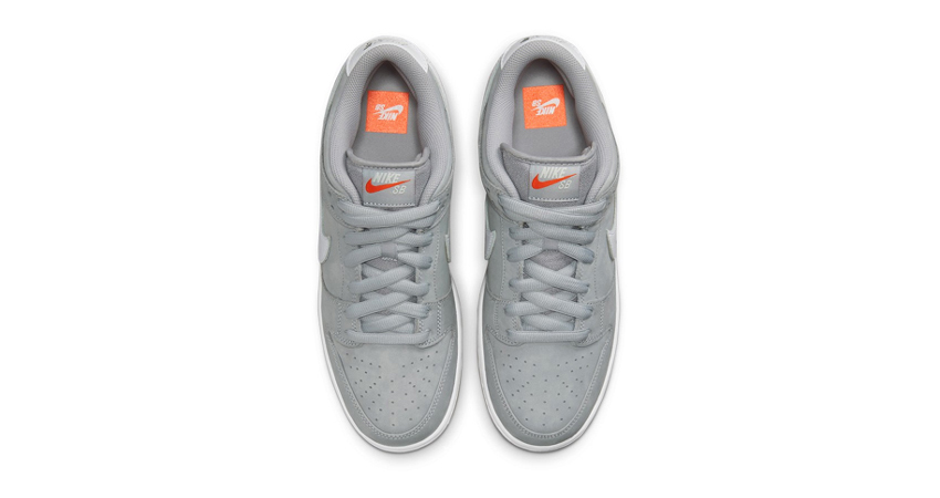 A closer look at the Nike SB Orange Label "Grey Gum" SB Dunk Low up