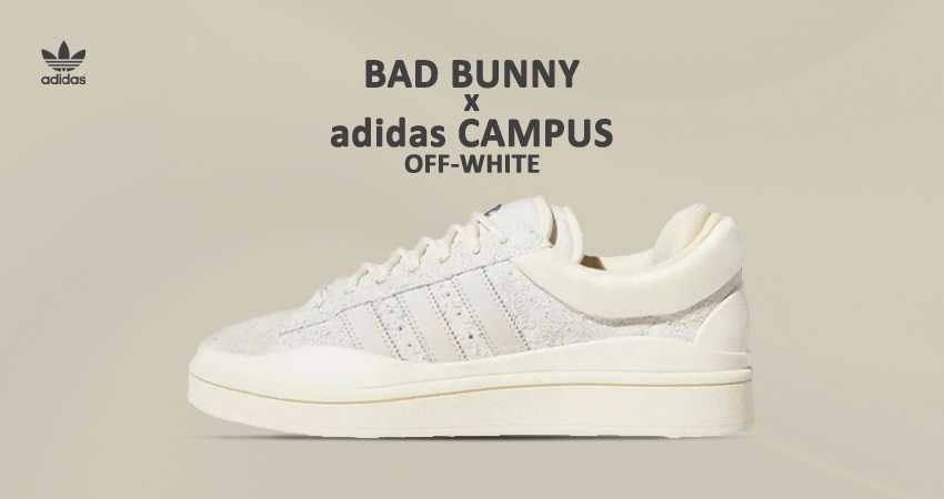 Bad Bunny x adidas Campus "Cloud White" Uses The Classic Model And Colourway