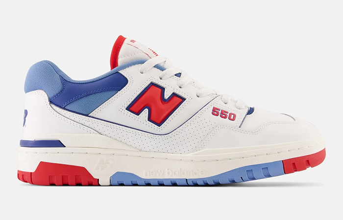 New Balance 550 White Blue Red BB550NCH right