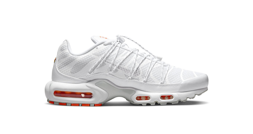 Nike Air Max Plus Enjoys An All White Look With A Twist In The Lacing 01