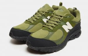 The Basement x New Balance 2002R Green M2002RBB front corner