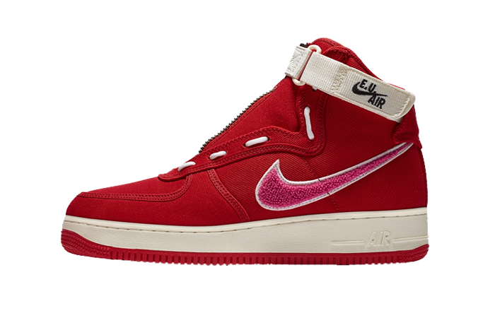 Emotionally Unavailable x Nike Air Force 1 High Red White AV5840-600 featured image