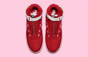 Emotionally Unavailable x Nike Air Force 1 High Red White AV5840-600 up