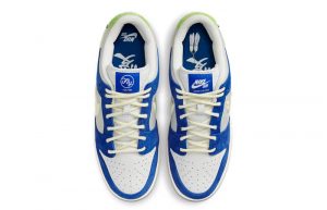 Fly Streetwear x Nike SB Dunk Low Blue DQ5130-400 up