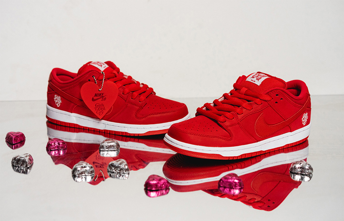 Girls Don’t Cry x Nike SB Dunk Low Red White 01