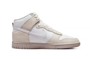 Nike Dunk High EMB Cracked Leather White Tan DV0822-100 right