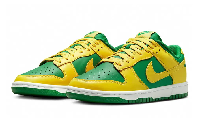 Nike Dunk Low Reverse Brazil DV0833-300 front corner