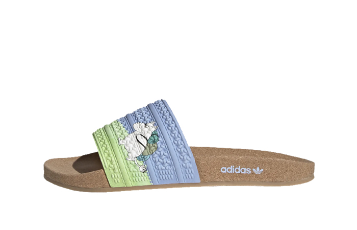 Moomin x adidas Adilette Cork Slides Blue ID4207 featured image