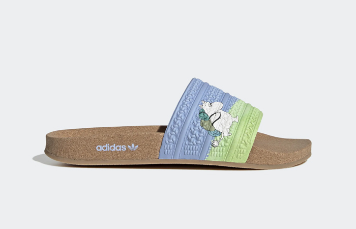 Moomin x adidas Adilette Cork Slides Blue ID4207 right