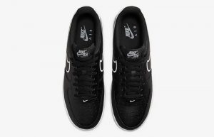 Nike Air Force 1 Low Embroidered Swoosh Black FJ4211-001 up