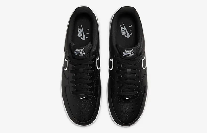 Nike Air Force 1 Low Embroidered Swoosh Black FJ4211-001 up