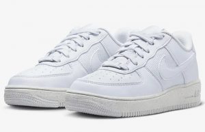 Nike Air Force 1 Low GS Crater Grey White DM1086-003 front corner