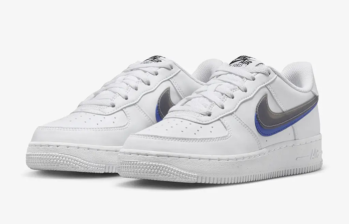 Nike Air Force 1 Low GS Impact Next Nature White Royal FD0688-100 front corner