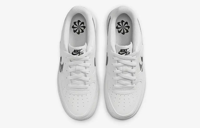 Nike Air Force 1 Low GS Stencil Swoosh White Grey FD0694-100 - Where To ...