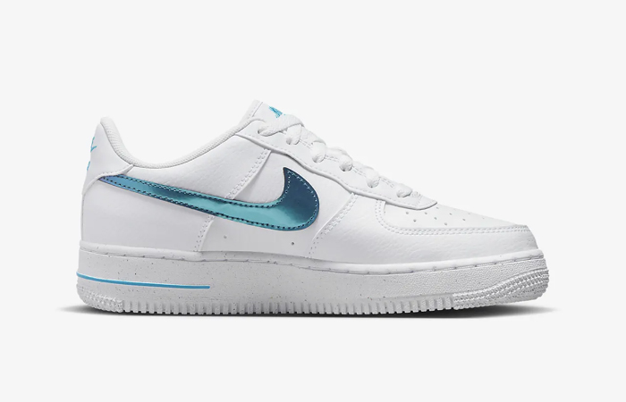 Nike Air Force 1 Low GS White Iridescent Blue FD0677-100 right