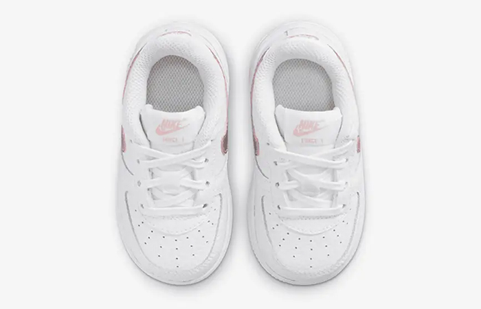 Nike Air Force 1 Low Toddler White Pink Glaze CZ1691-104 up