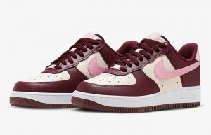 Nike Air Force 1 Low Valentine’s Day Maroon FD9925-161 front corner