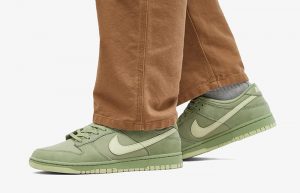 Nike Dunk Low Premium Oil Green FB8895 300 onfoot left