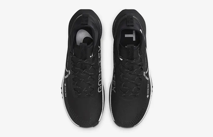 Nike React Pegasus Trail 4 GORE-TEX Black Silver DJ7926-001 up