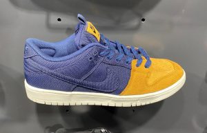 Nike SB Dunk Low Midnight Navy Desert Ochre DX6775 400 lifestyle right