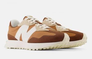 New Balance 327 Burnt Orange White MS327DD front corner