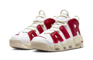 Nike Air More Uptempo White Red Sail FN3497 100 front corner
