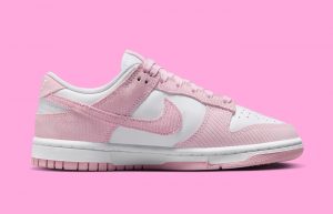Nike Dunk Low Pink Corduroy FN7167 100 right