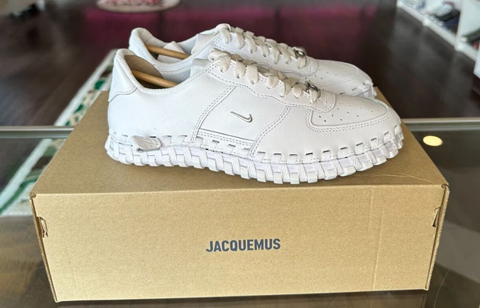 Jacquemus x Nike J Force 1 White Woven lifestyle right