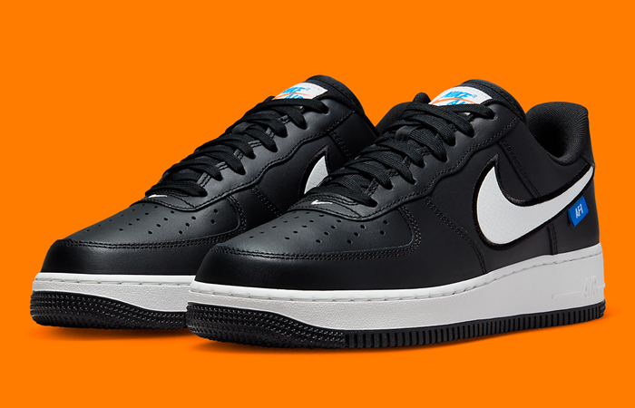 Nike Air Force 1 Low Black White FN7804 001 front corner