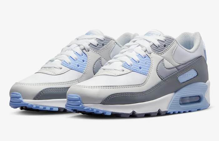 Nike Air Max 90 Grey White Blue FB8570 100 front corner