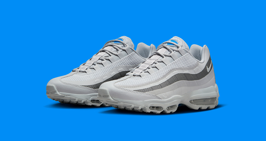Nike Air Max 95 Ultra Resurfaces In GreyPhoto Blue front corner