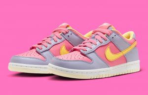 Nike Dunk Low GS Purple Pink Yellow DH9765 500 front corner