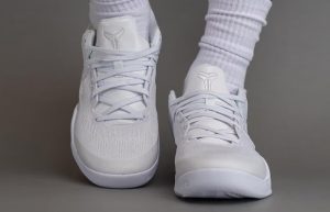 Nike Kobe 8 Protro Triple White FJ9364 100 onfoot front