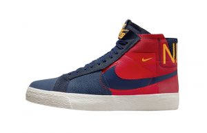 Nike SB Blazer Mid Navy Red Yellow FD5113 600 featured image